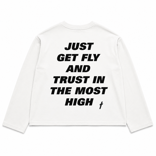 WHITE GET FLY LONGSLEEVE