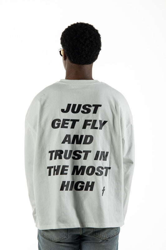 WHITE GET FLY LONGSLEEVE